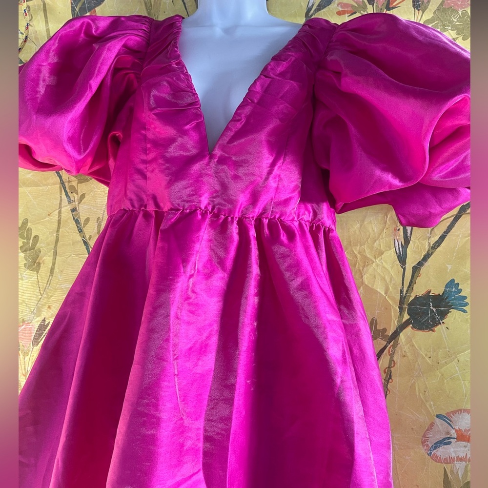 Anthropologie Aureta Studio Puff-Sleeve Mini Dress - Picture 8 of 11